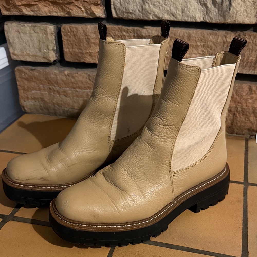 Sam Edelman Tan Leather Ankle Boots